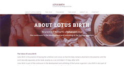 Desktop Screenshot of lotusbirth.net