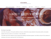 Tablet Screenshot of lotusbirth.net